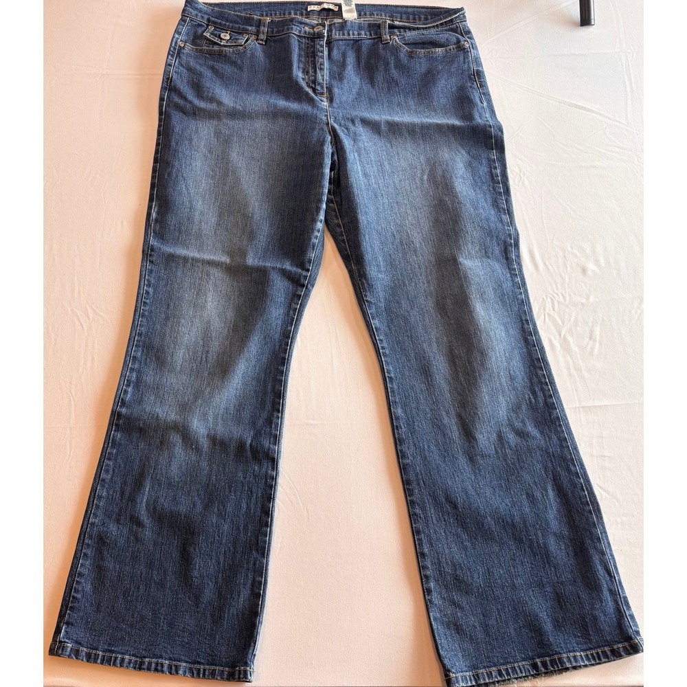 Crazy Horse Liz Claiborne Womens 18 Bootcut Jeans Medium Wash Denim Stretch